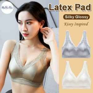 (SG InStock) Lace Silky Glossy High Support Wide Band Latex Bra (Seamless. Strapless. Sports) - TSB16
