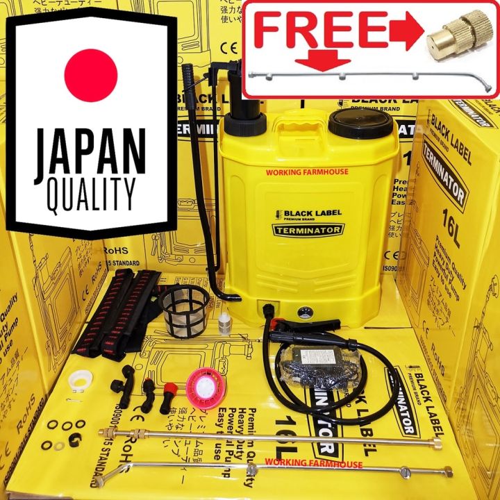 Durable [JAPAN TERMINATOR] KNAPSACK ELECTRIC SPRAYER 2in1 RECHARGEABLE ...