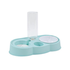 P17 |Pet EQUIPMENT| Double Bowl Automatic Drinking Cat Bowl Pet Supplies Combination Feeding Water Feeder