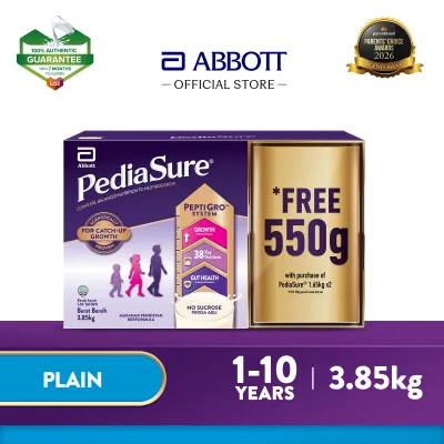 Pediasure Plain 1.65kg x2 Free 550g (Child Nutrition Supplement for Growth)