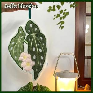 Aolie Leaf Wipe Hand Towel Coral Fluff Towel Kitchen Cleaning Household Soft Absorbent Creative Hanging Bathroom Hand Towel