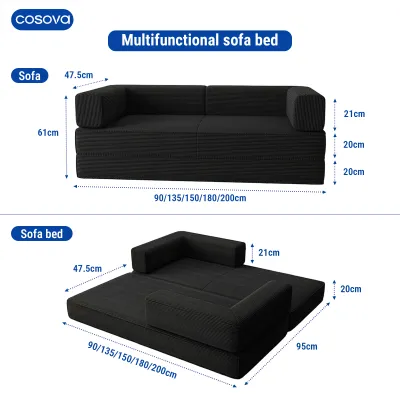COSOVA Modern Simple Compressed Sofa Full Sponge Vacuum Roll Package Living Room