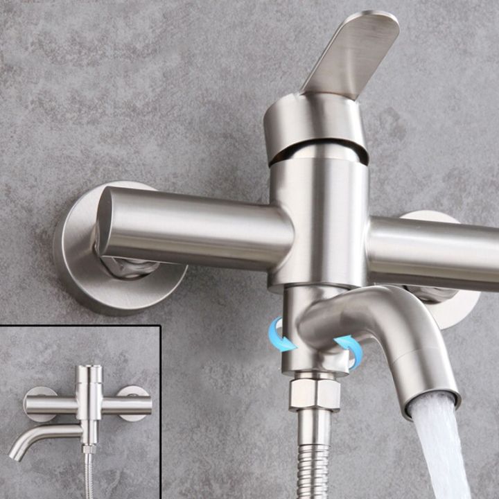 Stainless Steel Shower Mixer Faucet Shower Diverter Wall Mounted