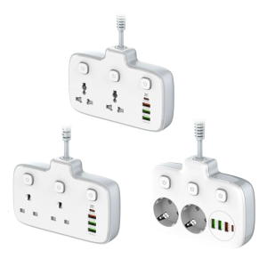 Pd20w tăng bảo vệ sạc nhanh ổ cắm điện có dây phích cắm dẹp 2 cửa hàng 4 cổng USB cho phòng ký túc xá văn phòng nhà cửa