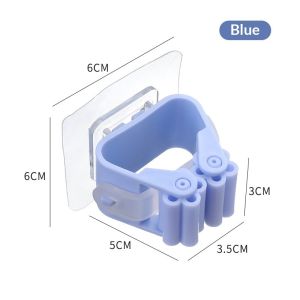 SEA JJT ที่แขวนไม้กวาดติดผนังแบบใช้กาวแรง ไม่ต้องเจาะรู จัดเก็บของในห้องน้ำได้อย่างเป็นระเบียบ