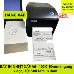 [Thùng 10 xấp] Giấy In Nhiệt A6 Tệp 500 tờ Khổ 100x150mm In Đơn Hàng In Bill TMĐT