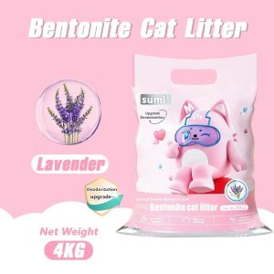 4KG/8KG Cat Litter Sand Bentonite Cat litter High-Quality Deodorizing Cat sand Fast clumping 4 Scent