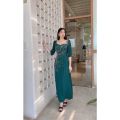 dạ hội trung niên nữ tay dài, thiết kế sang trọng. 