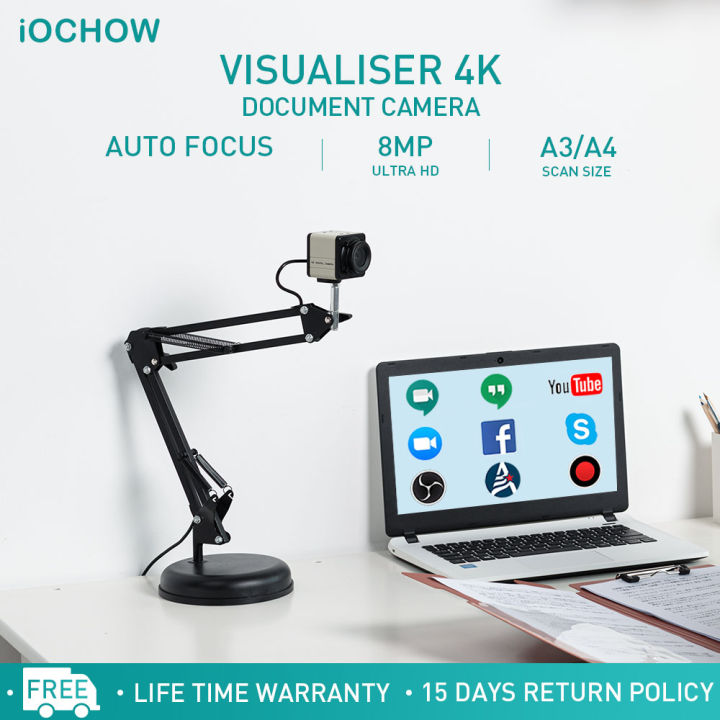 iOCHOW Z2 Visualizer 8MP Document Camera Excellent Overhead cam for