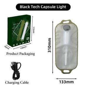 Portable Outdoor Emergency Light Magnetic Lamp Waterproof Rechargeable Airbag Design Ultra Lightweight Foldable Light for Camping Car Maintenance
