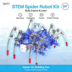 DIY Assemble Intelligent Electric Spider Robot Toy Kit Educational Science Model Building Kit for Kids Science Explorer Toy