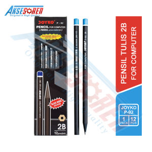 Pensil 2B Black Wood Joyko [P-92/12 pcs/1 Pack] / Pensil Gambar 1 Pak Untuk Ujian Komputer / Pensil Joyko Kayu Hitam / Pencil For Computer / Pesil Pengsil Pinsil Tulis / Perlengkapan Alat Tulis Sekolah