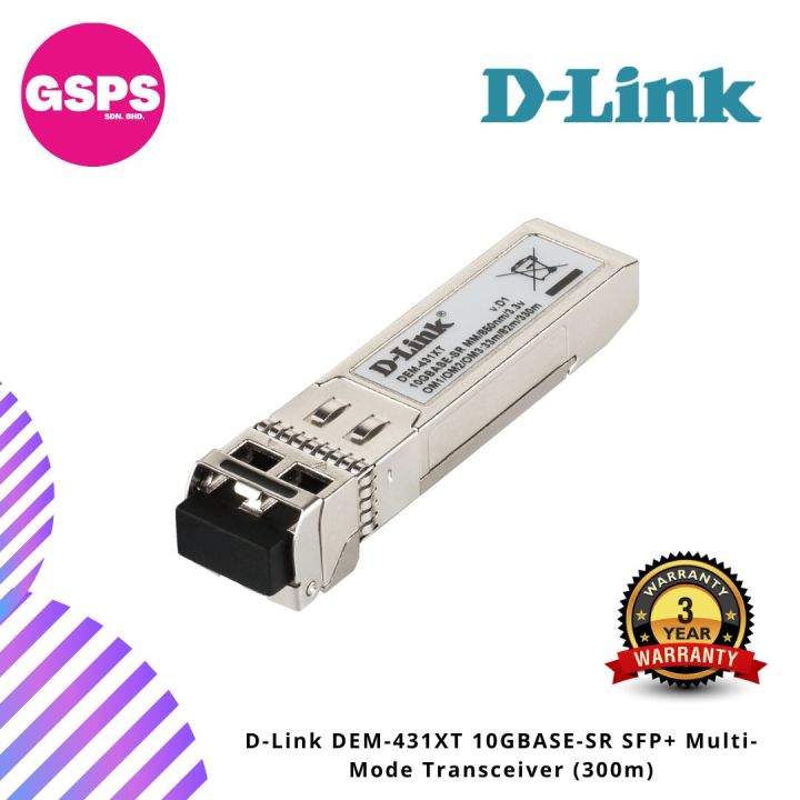 D-Link DEM-431XT 10GBASE-SR SFP+ Multi-Mode Transceiver (300m) | Lazada