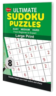 Sudoku Puzzles/Sudoku Books/Set Of 2 Ultimate Sudoku Puzzles/ Large Print Age 8 to 15 Years