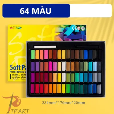 Bộ màu vẽ phấn tiên hộp màu vàng của thương hiệu MUNGYO nhiều loại hàng nội địa hàn quốc - soft pastel