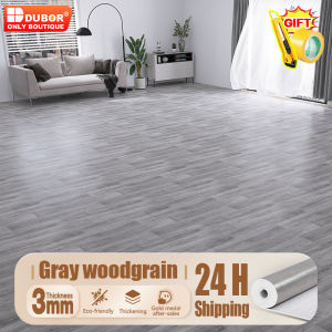 Vinyl Floor Sticker PVC Waterproof Wood Grain Flooring Tile Home Decoration 3mm thickness Pvc floor sticker Vinyl floor sticker waterproof Anti-slip wood grain floor mat linoleum Direct paving of cement floor