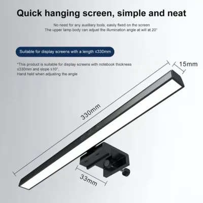 【Ready Stock】Vimite 33/50CM Led Hanging Laptop Monitor Light Bar Eye-Care USB Computer Backlight Screen Light Dimmable Monitor Desk Lamp for Table Reading Writing Study Dekstop 电脑屏幕灯