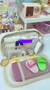 Hộp đựng bút chì màu đen trong suốt năm lớp dung tích lớn Túi đựng hộp đựng văn phòng phẩm dành cho học sinh Điểm nhấn: Cá mập + Kokuyo + Túi đựng bút