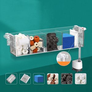 UNIITY Tích hợp Bể cá Gắn tường Im lặng Hộp lọc thác nước Bền bỉ Tuần hoàn Máy lọc nước tuần hoàn cho Gia đình