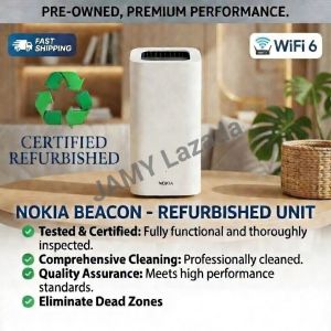 Refurbished Used Nokia WiFi Beacon 2 - Whole Home Mesh System | WiFi 6 Mesh Home Network Router - Mesh System
