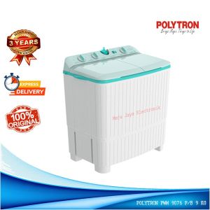 POLYTRON Mesin Cuci 2 Tabung 9 KG PWM 9076 Water Select Cuci Pengering