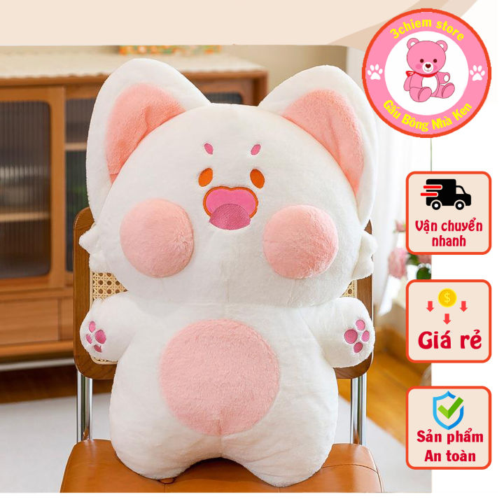 Gấu Bông Mèo Dudu, Gấu Dâu, Pikachu, Khủng Long, Heo Híp,Mèo Husky,Sâu ...