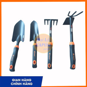 Bộ dụng cụ làm vườn cào cuốc xẻng KAPUSI tay nắm bọc nhựa chắc chắn gọn nhẹ tiện dụng