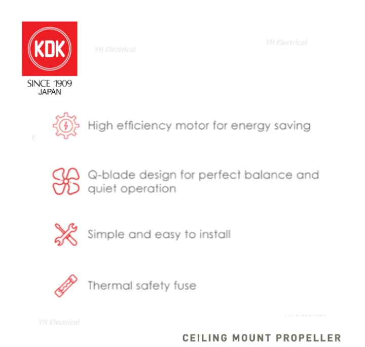 KDK/MINLITE%208"/%2010"%20inch%20Ceiling%20Mounted%20Ventilating%20Fan%20/%20Exhaust%20Fan%2020CQT%20/25TGQ7,%20ML-10VFCM%20-%20Image%204