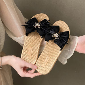Free Shipping New Spring And Summer Khaki Sandals For Women Fashionable With A Bow Design And Featuring A Non-Slip Sole Perfect For The Beach