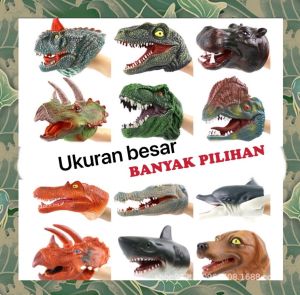 Mainan Boneka Tangan Hand Puppet Dinosaurus Anak-Anak Dino Binatang Karet Educational Toys