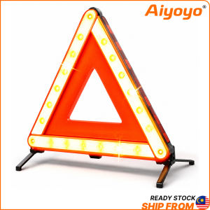 Car Vehicle Safety Reflective Triangle Warning Sign Emergency Breakdown Warning Sign Foldable Emergency Triangle Sign Hazard Sign