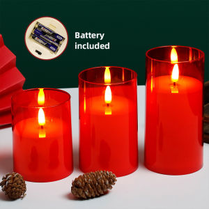 เทียนการควบคุมระยะไกลอิเล็กทรอนิกส์ เทียนสร้างเซอร์ไพรส์ อุปกรณ์ถ่ายรูปถ่าย หนัง เทียนพลาสติกนําเข้าจากจีน เทียนประดับโต๊ะร้านอาหาร มีหลายสีให้เลือก