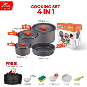 Speeds Alat Masak Camping Portable Serbaguna Lengkap 003-500-501