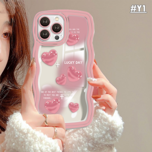 (Lokal Ready) Xinyu Casing hp Xiaomi Poco M3 Pro Poco M3 Poco X3 NFC Poco X3 Pro CWave Edge Hati Pink Bunga Tulip Pinggir Gelombang Kasus Lembut Soft Phone Casee