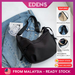 EDENS Casual Denim Crossbody Nylon Bag For Lightweight Essential With Adjustable Shoulder Strap Dumpling Bag Beg Selempang Denim Kasual - Fulfilled by Edens