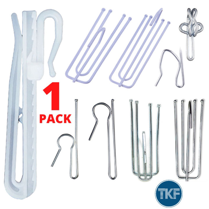 Curtain Hook / Cangkuk Langsir (Single S End 4Prongs Pleat 101/104) – Metal  Adjust Plastic Aksesori Cakuk DIY Improvement
