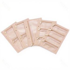 Jewelry Bag With 5 Velvet Portable Travel Jewelry Organizer Jewelry Case with Zipper Closure Jewelry Organizer Book /Pouch/Ring/Necklace