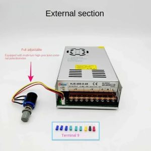 xpkQ 480W Switching Power Supply Digital Display 0-5V 0-12V 0-24V 0-36V 0-48V 0-120V Adjustable DC Regulated Supply 9R3H1