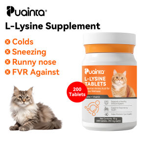 PUAINTA L-Lysine for Cat Cold Sneezing Runny Nose Against FVR Cat Supplement Booster Immune System Cat Flu