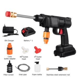 Wireless Car Washer 24V Lithium Battery Portable High Pressure Washer 300W high power  Cleaning Water Gun Garden Sprayer High Pressure Water Pump  Car Washer Water Handheld Spray Gun 60minute ultra long endurance