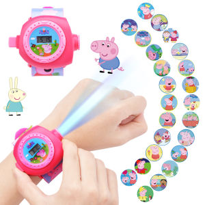 Cartoon 3D Projection Toy Watch for Boys Girls Kids - Rotary Exchange Projection 20 Patterns Popular Digital Watches for Children Innovative Toy Gift Little Pony