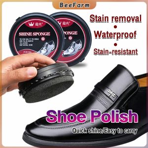 B.F. 39g Double-sided Sponge Leather Shoe Polish Brush Tool Colorless Shoes Wax for All Color Shoes