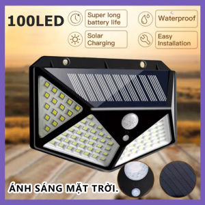 Đèn năng lượng mặt trời 100 led cảm ứng chuyển động dễ sử dụng