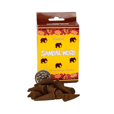 TULASI SANDALWOOD INCENSE CONES