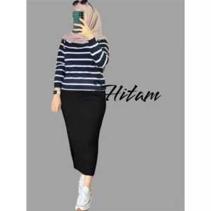 NHV Set Retlan Rajut Dan Rok Setelan Setrip Premium