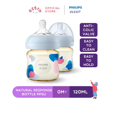 Philips Avent Natural Response Bottle PPSU 4Oz/120Ml 0M+ Twin Pack