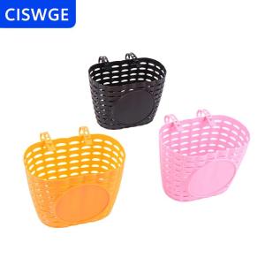 [COD] CISWGE Tay lái phía trước không thấm nước phía sau xe đạp giỏ nhựa xe đạp giỏ với fastens Dây đeo cho cậu bé cô gái xe đạp giỏ nhựa