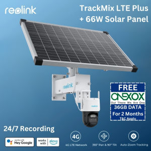 Reolink TrackMix LTE Plus 2 | 2K 4MP Dual-Lens 4G PTZ Camera | 155Wh Heated Battery 24/7 Recording | Auto-Zoom Tracking & Dual View | Solar Compatible Official Malaysia