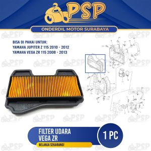 Filter Udara Vega ZR - Saringan Hawa Udara Screen Yamaha Jupiter Z 115 New Robot Vega ZR 2008