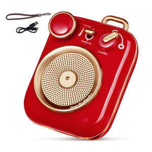 （ส่วนลดพิเศษ）MUZEN Melody Pod MW-P3I ลำโพงพกพา เสียงชัด แบตเตอรี่อึดทนนานกว่า 7 ชั่วโมง ออกแบบเหมือนอุปกรณ์เสริม ใช้งานมือเดียว ไอเดียของขวัญ สีแดง